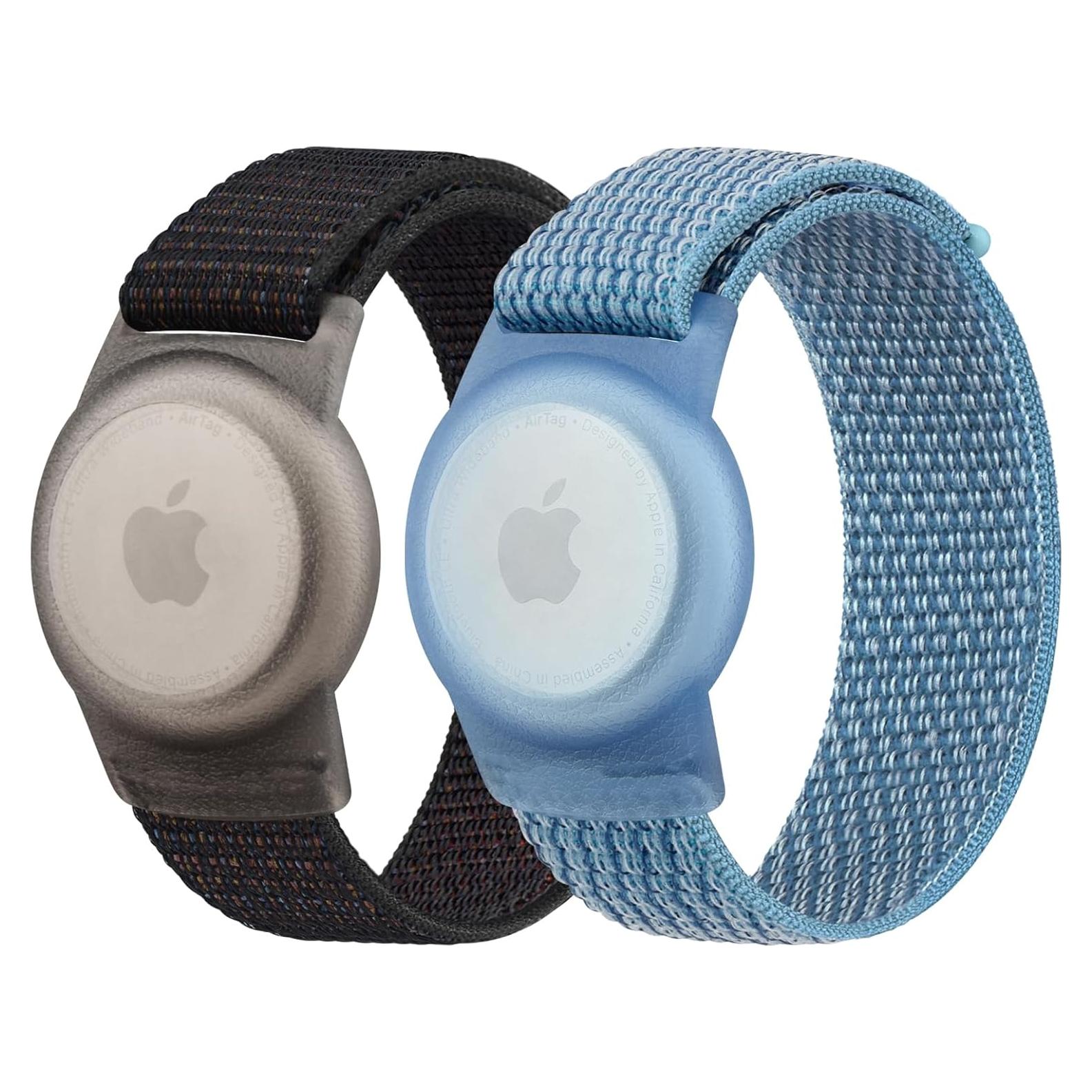 Pulsera de Nylon Meliya para AirTag Niños 2 Piezas Ajustable