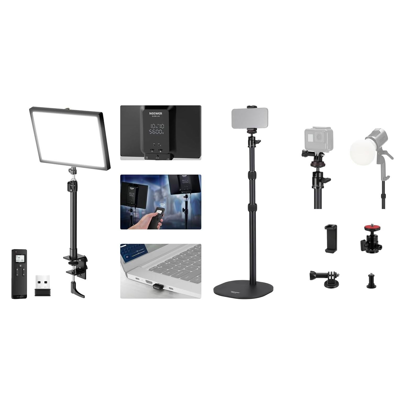 Luz de Streaming NEEWER GL25B 25W 2300Lux 2900K-7000K