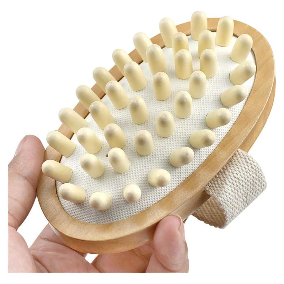 Cepillo de Cuerpo de Madera Natural PoTao para Masaje Anticelulitis