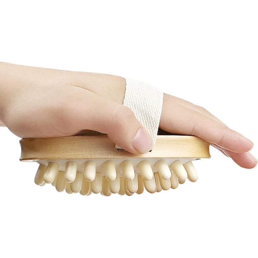 Cepillo de Cuerpo de Madera Natural PoTao para Masaje Anticelulitis