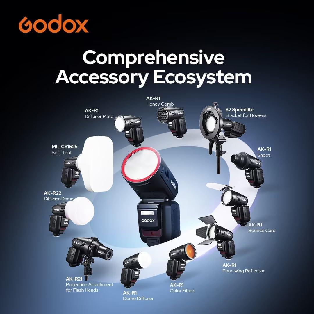 Flash Godox V100N para Cámara Nikon, 100Ws, Pantalla Táctil