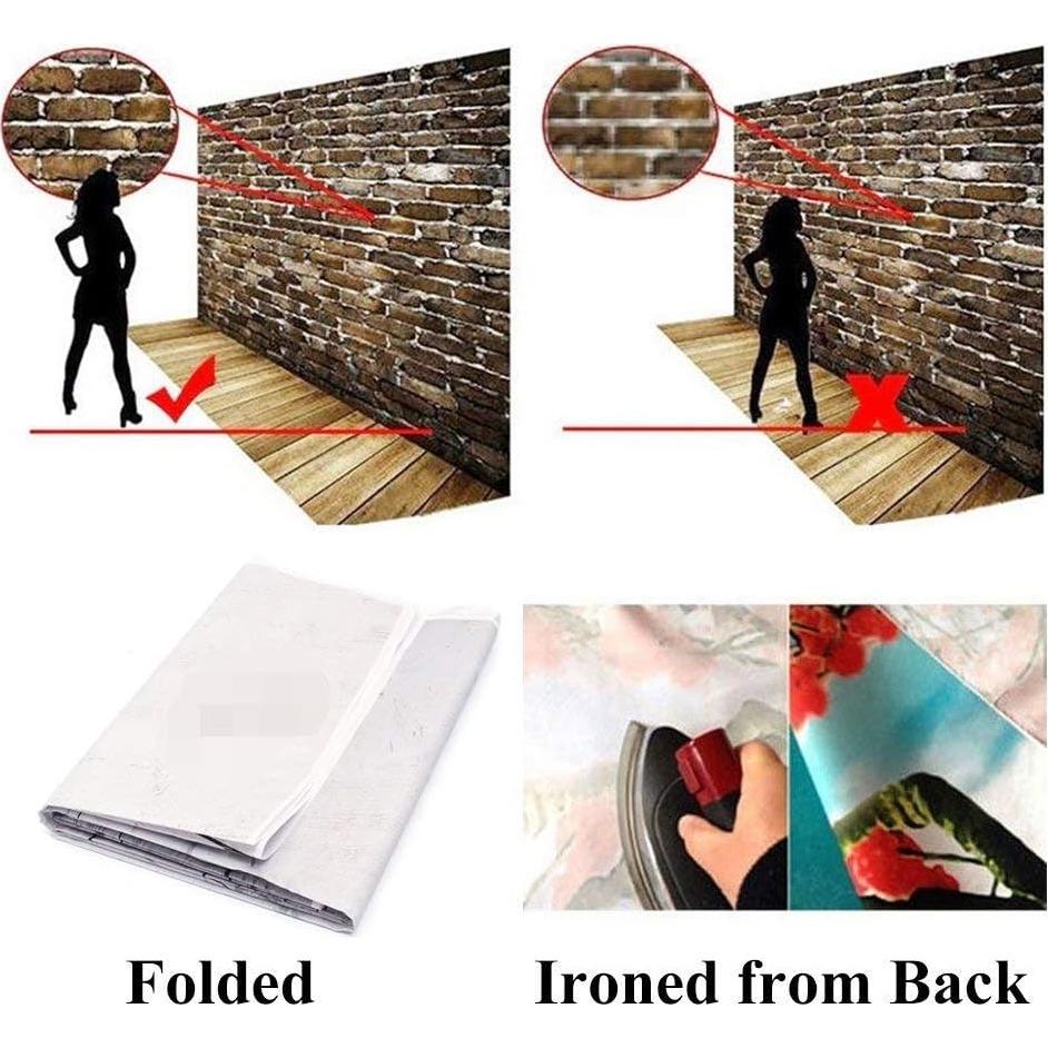 Fondo de Fotografía Vinilo Haoyiyi 250x180cm Barroco Negro