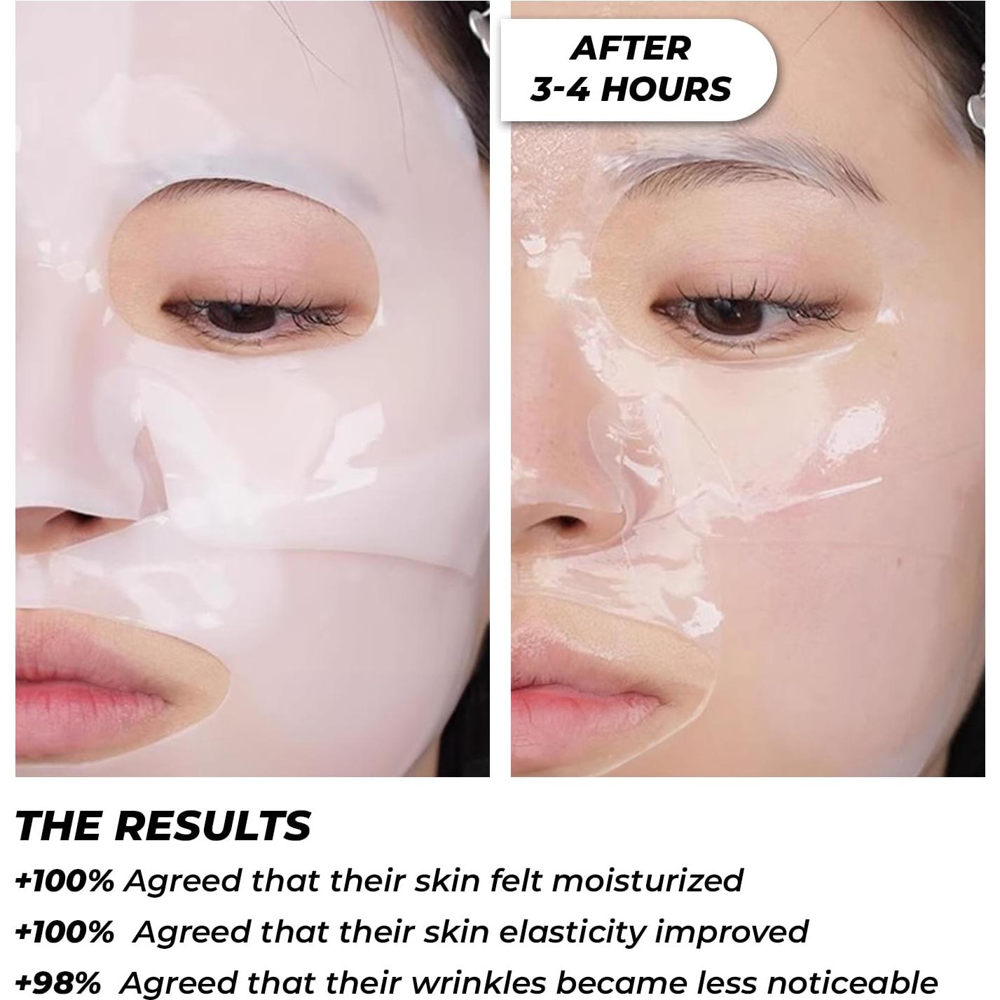 Mascarilla Facial de Colágeno GNJOY 5ea 38g Hidratante Antiarrugas