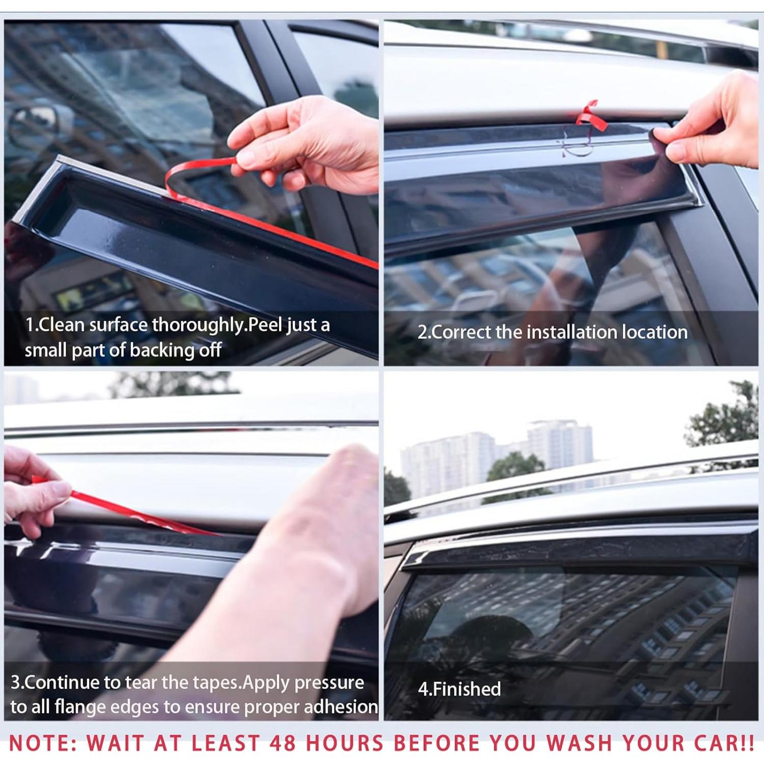 Viseras de Ventana LIKDIKDIK para Toyota RAV4 2006-2012, Negros