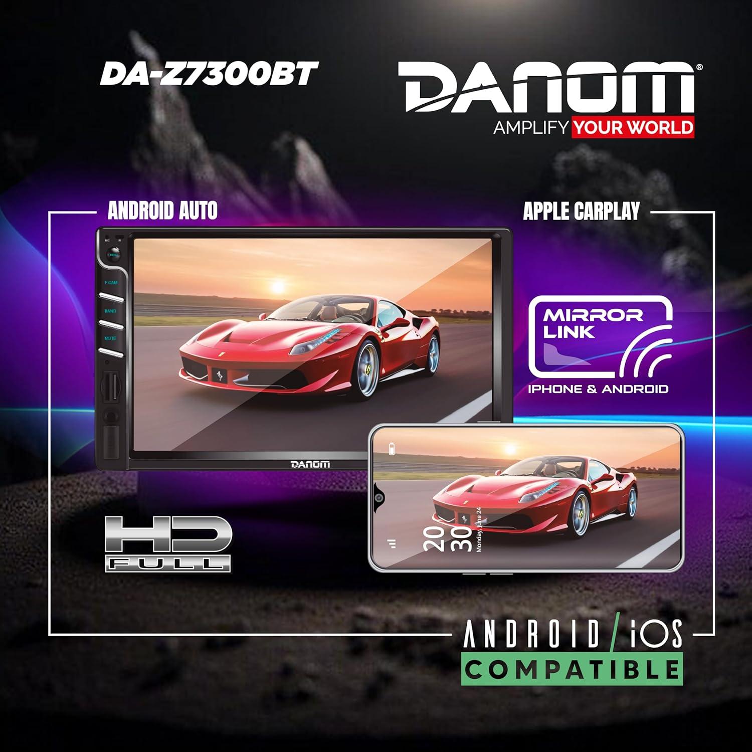 Receptor Estéreo para Auto DANOM Double DIN 7" Bluetooth