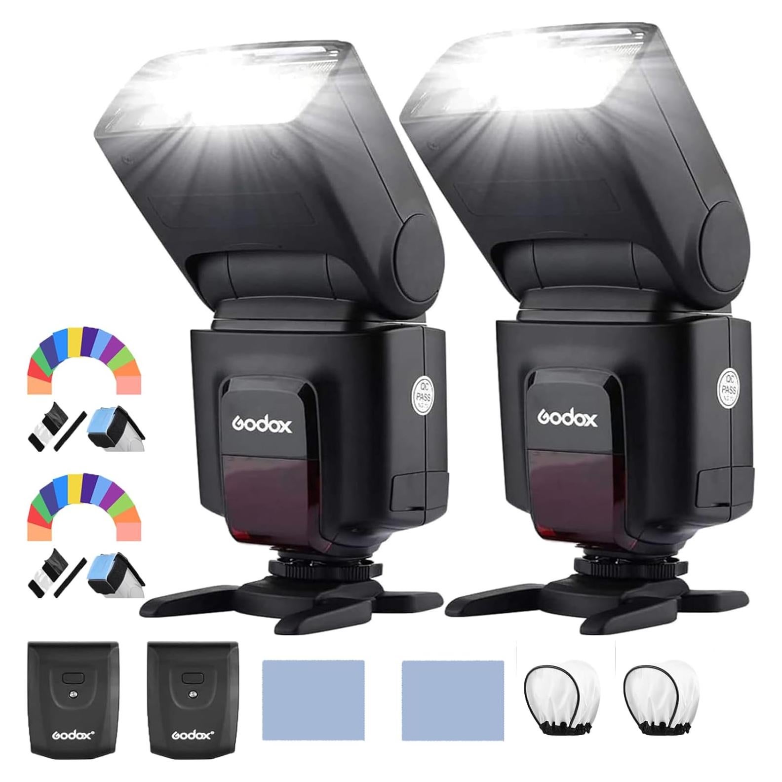 Flash Electrónico Godox TT520II + Transmisor Inalámbrico AT-16