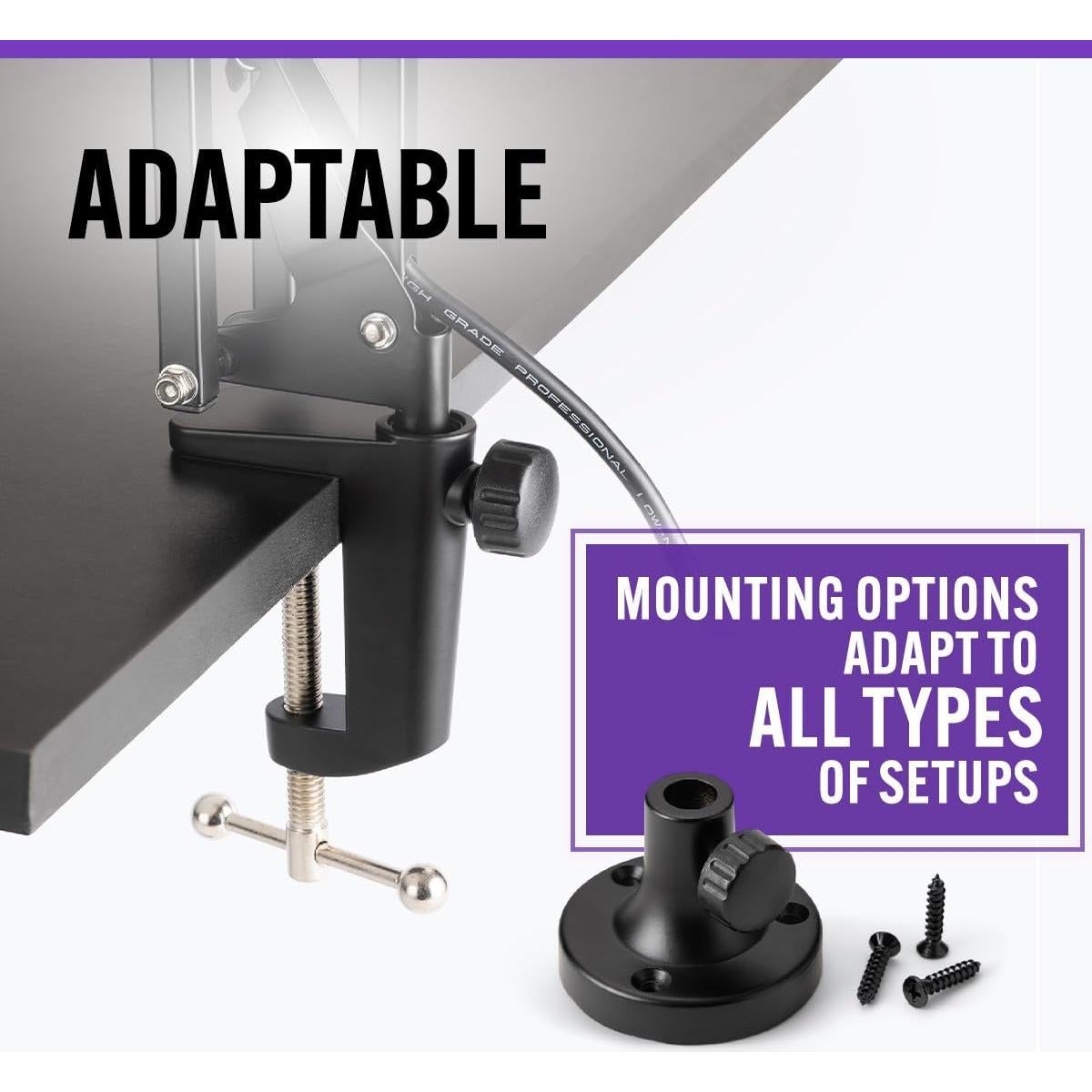 Brazo de Micrófono Articulado On-Stage MBS5000 1.6kg Negro