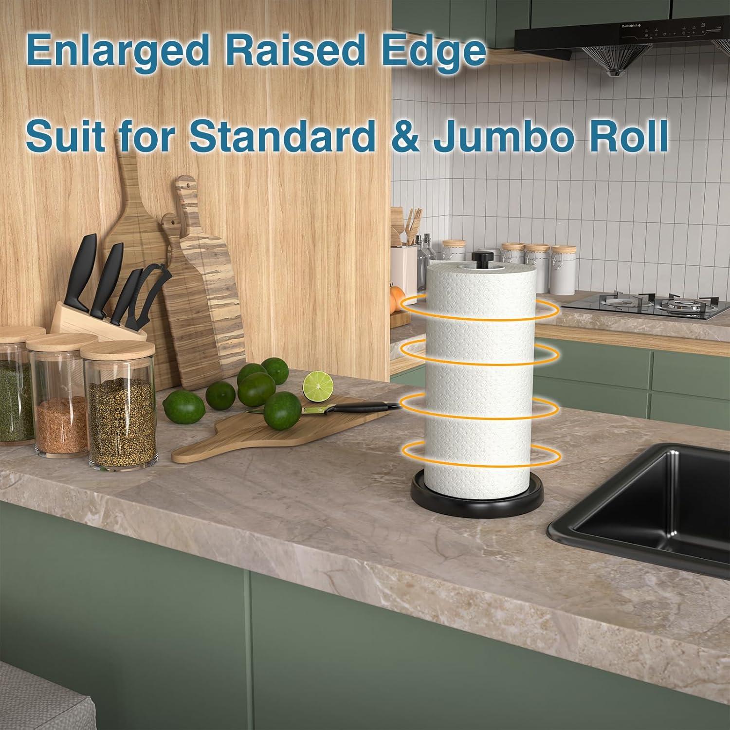 Soporte para Toallas de Papel Swaitee Acero Inoxidable Negro