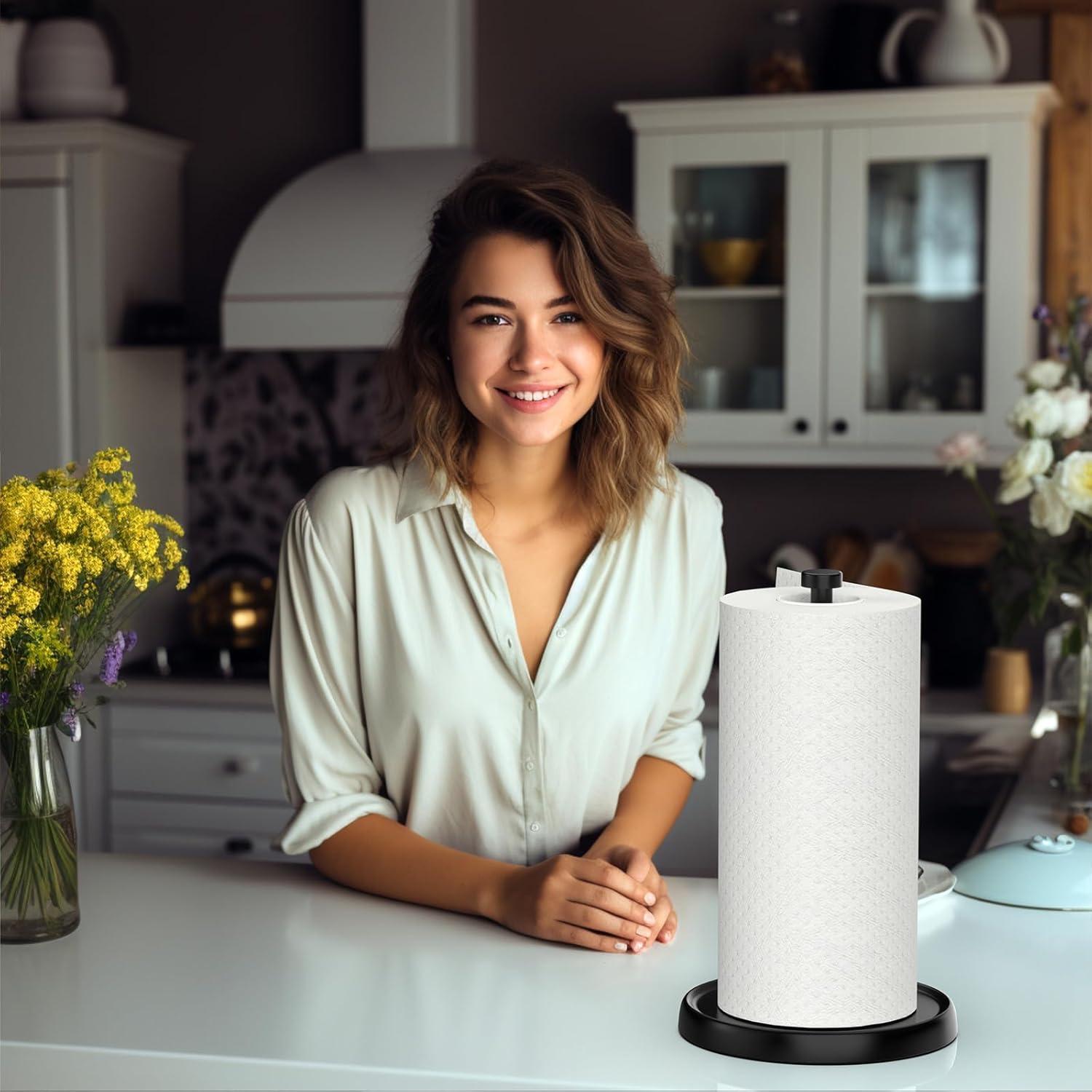 Soporte para Toallas de Papel Swaitee Acero Inoxidable Negro