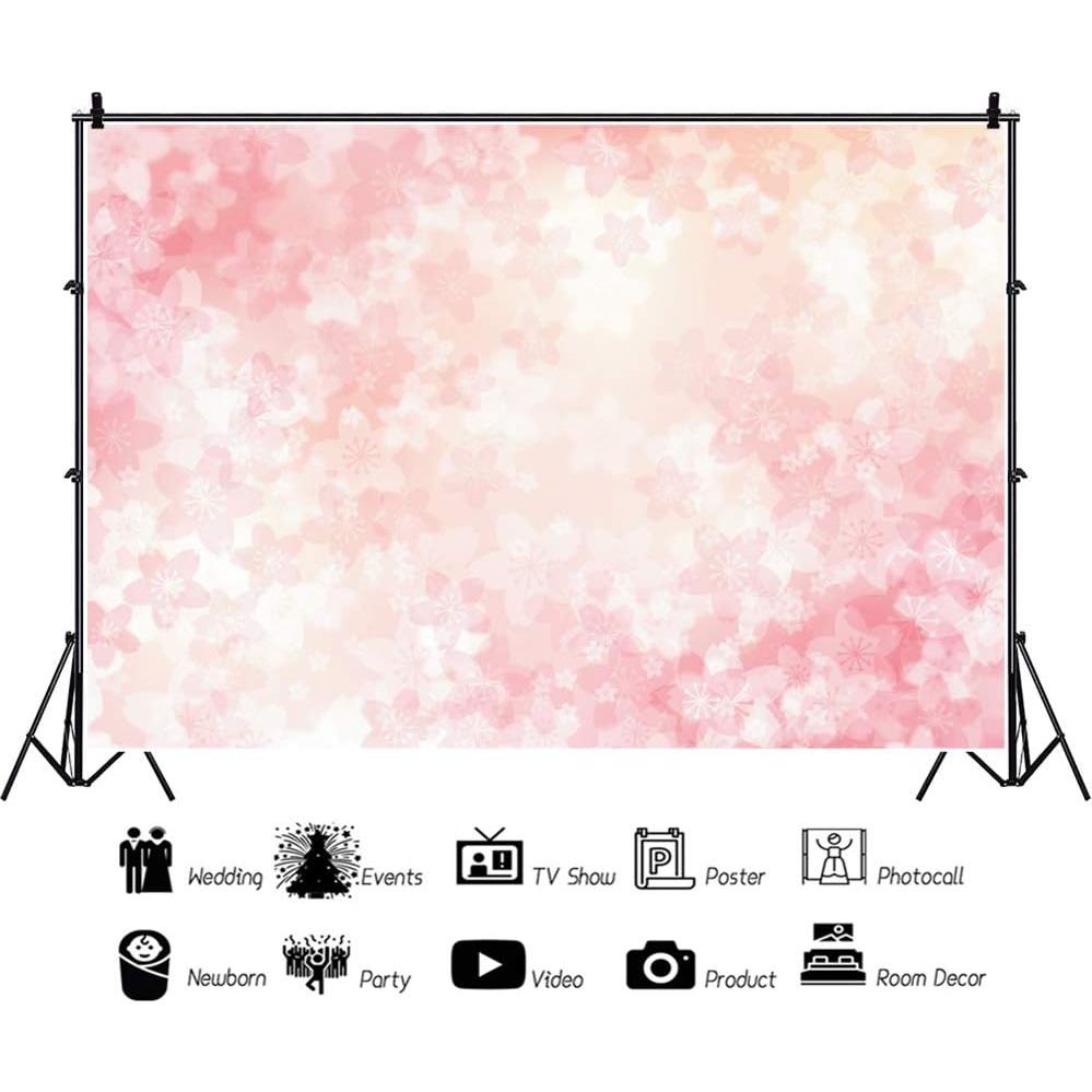 Fondo Fotográfico Vinilo Haoyiyi 150x100cm Flores de Cerezo