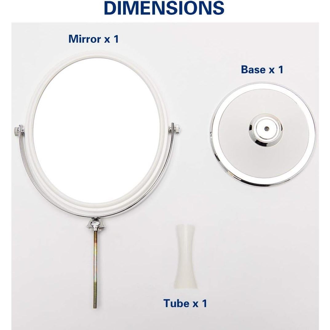 Espejo de Mesa YEAKE Ovalado 33 cm Doble Cara 1X/3X