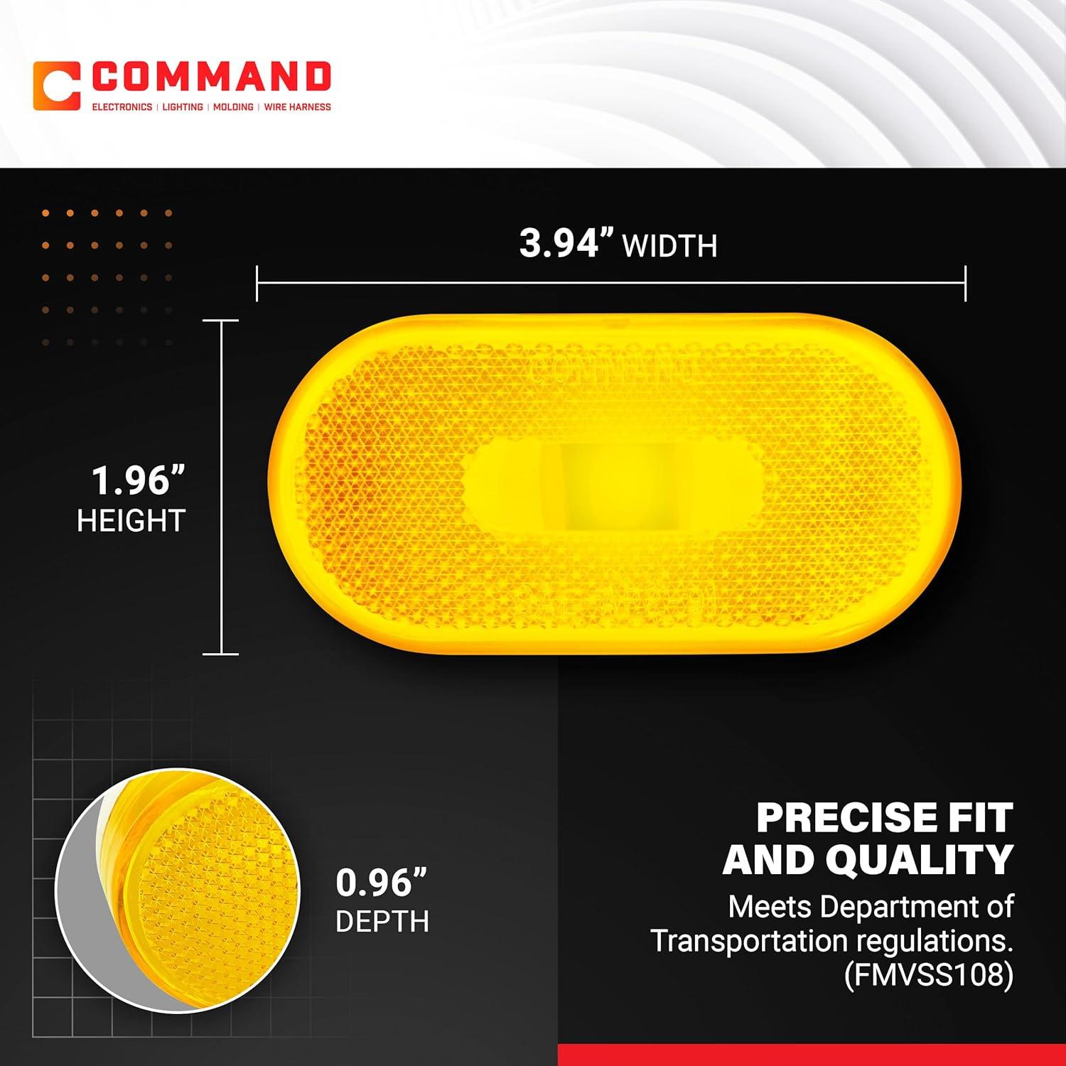 Luz de Montaje Superficial Command Electronics K-53P Ámbar - Paquete de 2