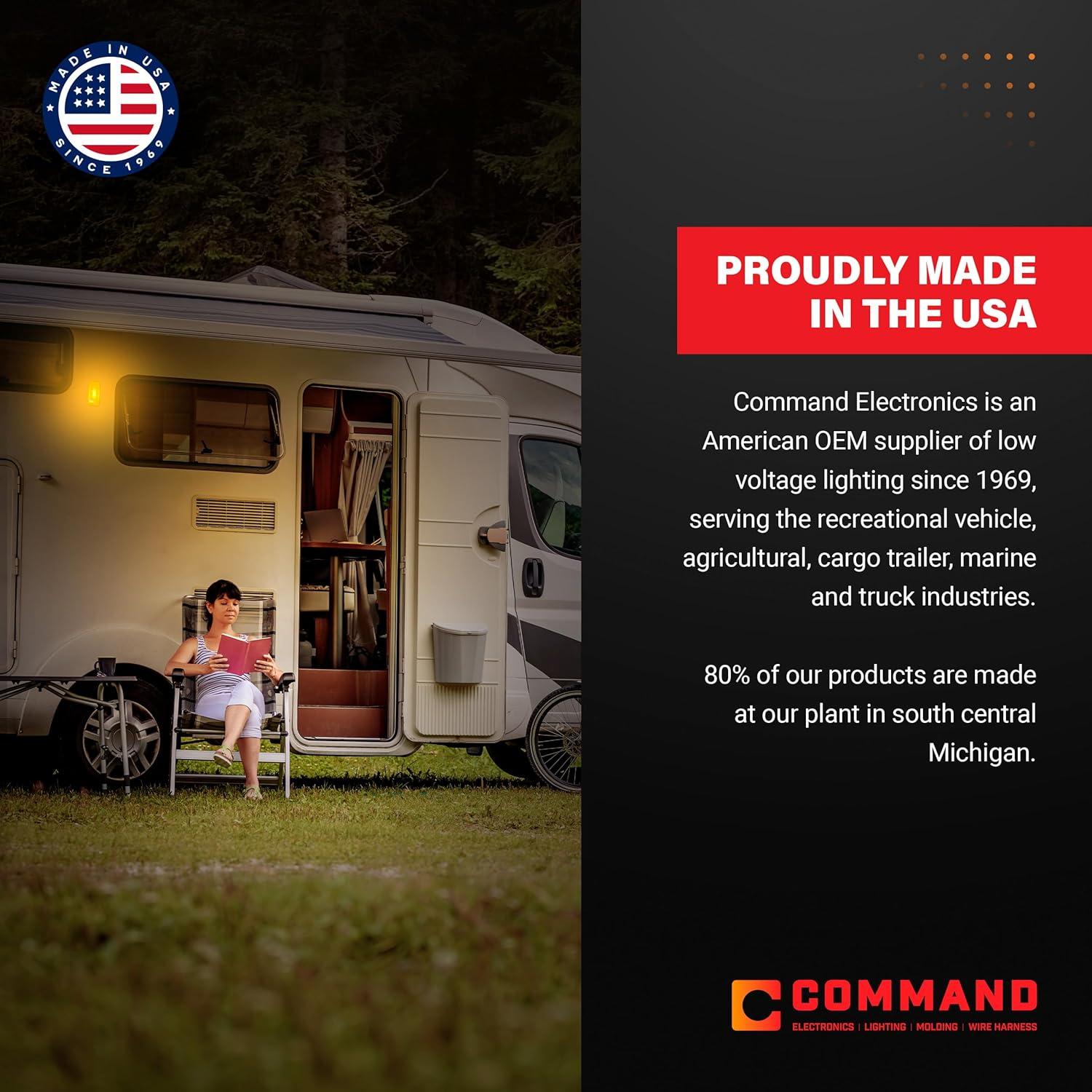 Luz de Montaje Superficial Command Electronics K-53P Ámbar - Paquete de 2