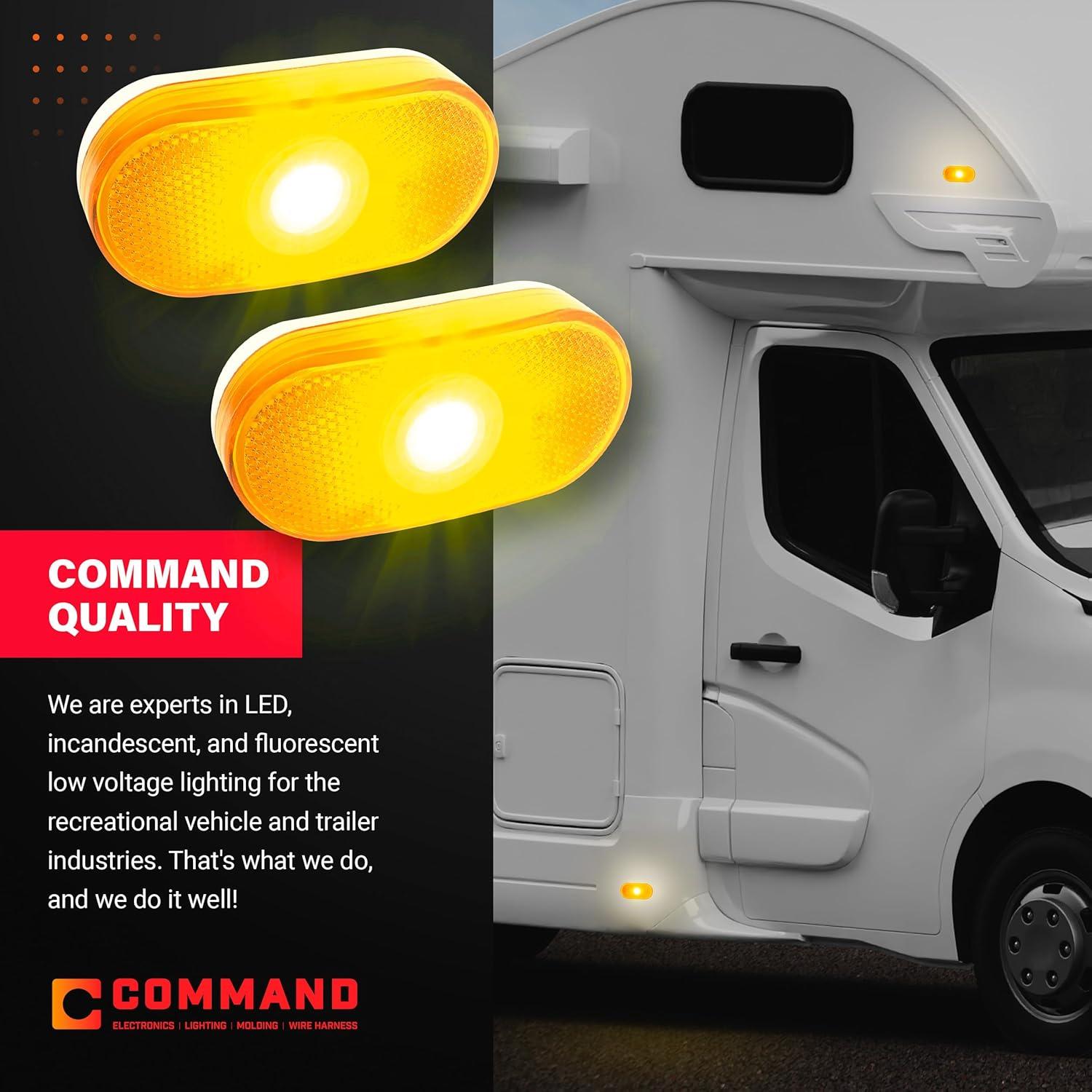Luz de Montaje Superficial Command Electronics K-53P Ámbar - Paquete de 2