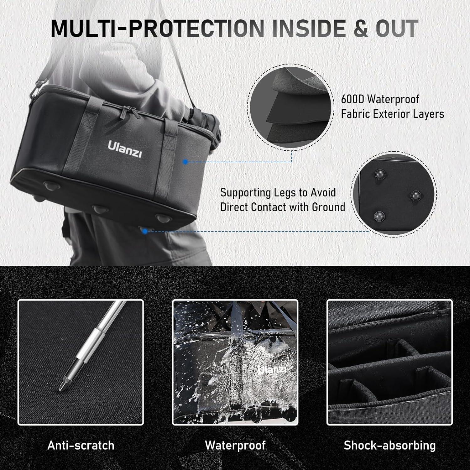 Luz de Video LED ULANZI 100W Bi-Color + Bolsa de Transporte