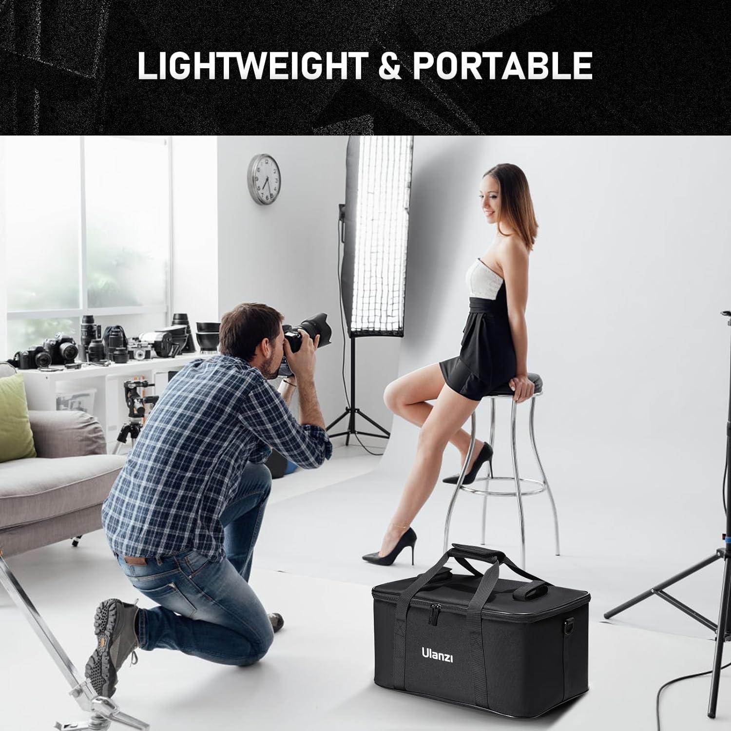 Luz de Video LED ULANZI 100W Bi-Color + Bolsa de Transporte