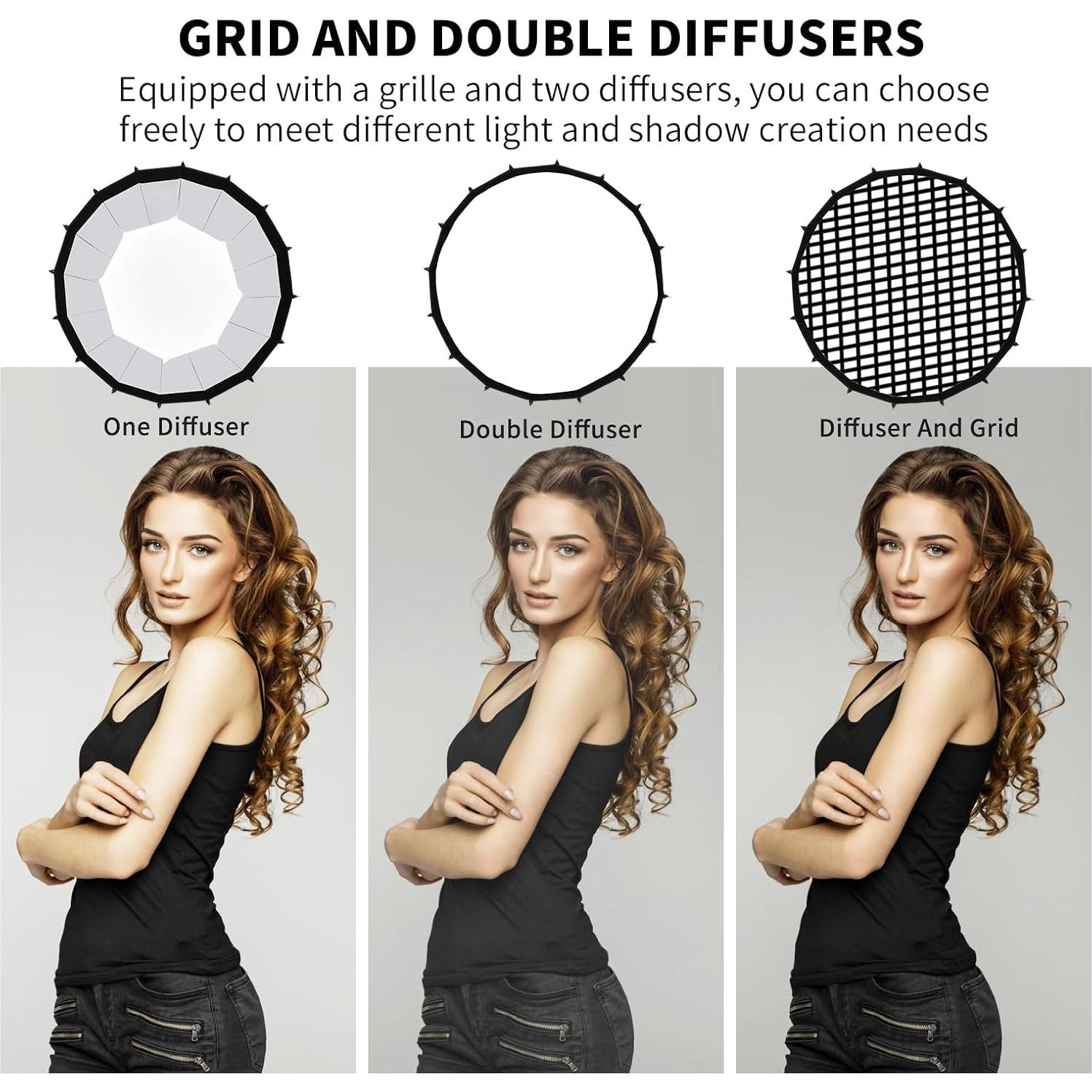 Softbox Portátil LED 60W XPAISYQC 55cm Temperatura Regulable