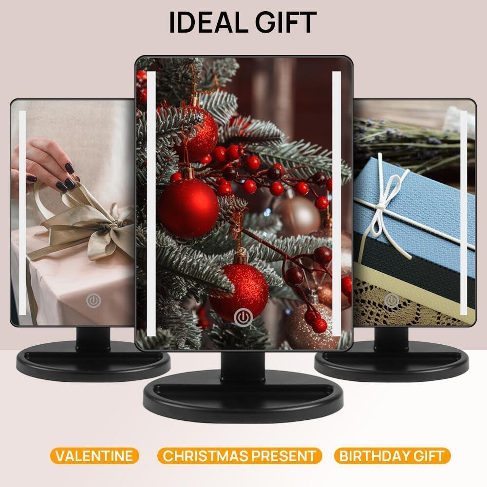 Espejo de Maquillaje KAKULO Iluminado con Brillo Ajustable