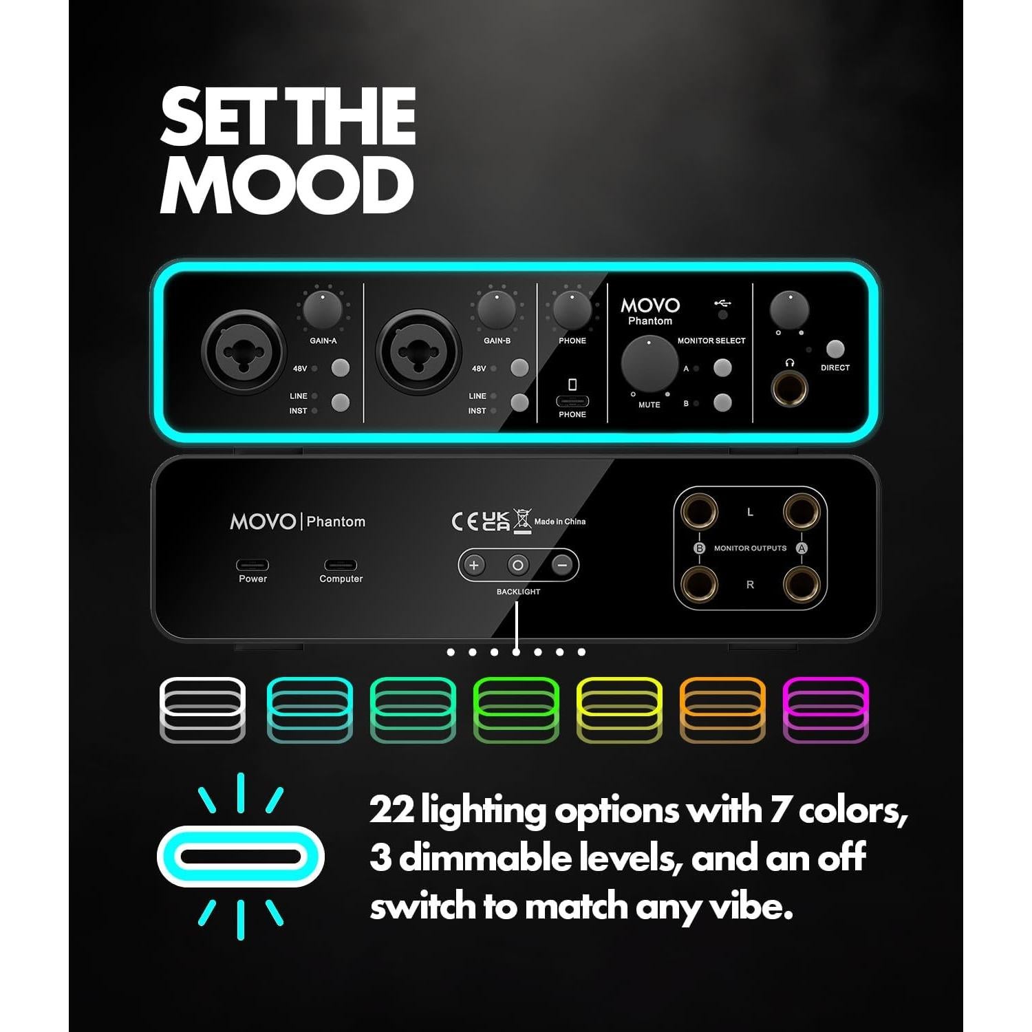 Paquete de Podcast Movo - Interfaz USB Phantom + 2 Micrófonos UM6