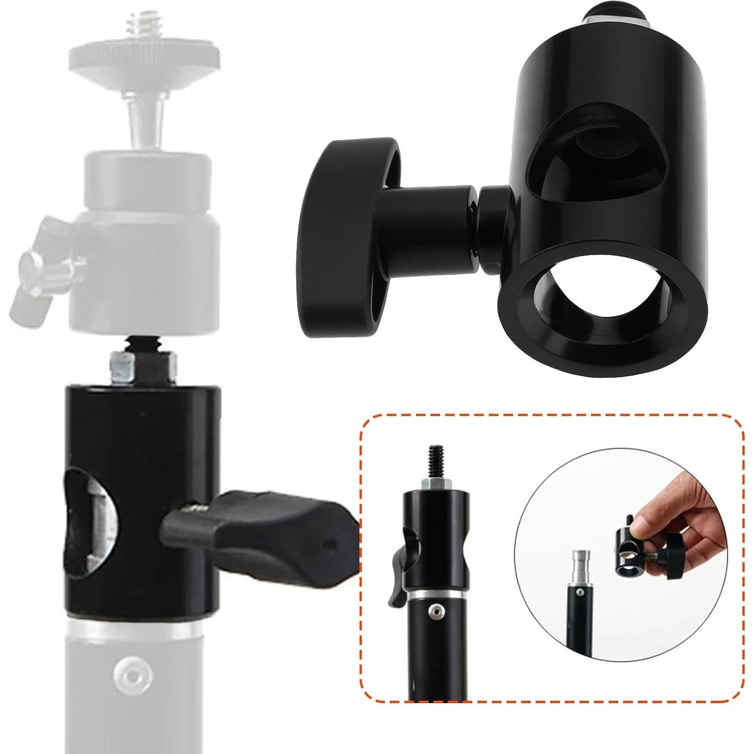 Adaptador de Conversión Rápida ECSiNG 3/8" a 5/8" para Trípodes