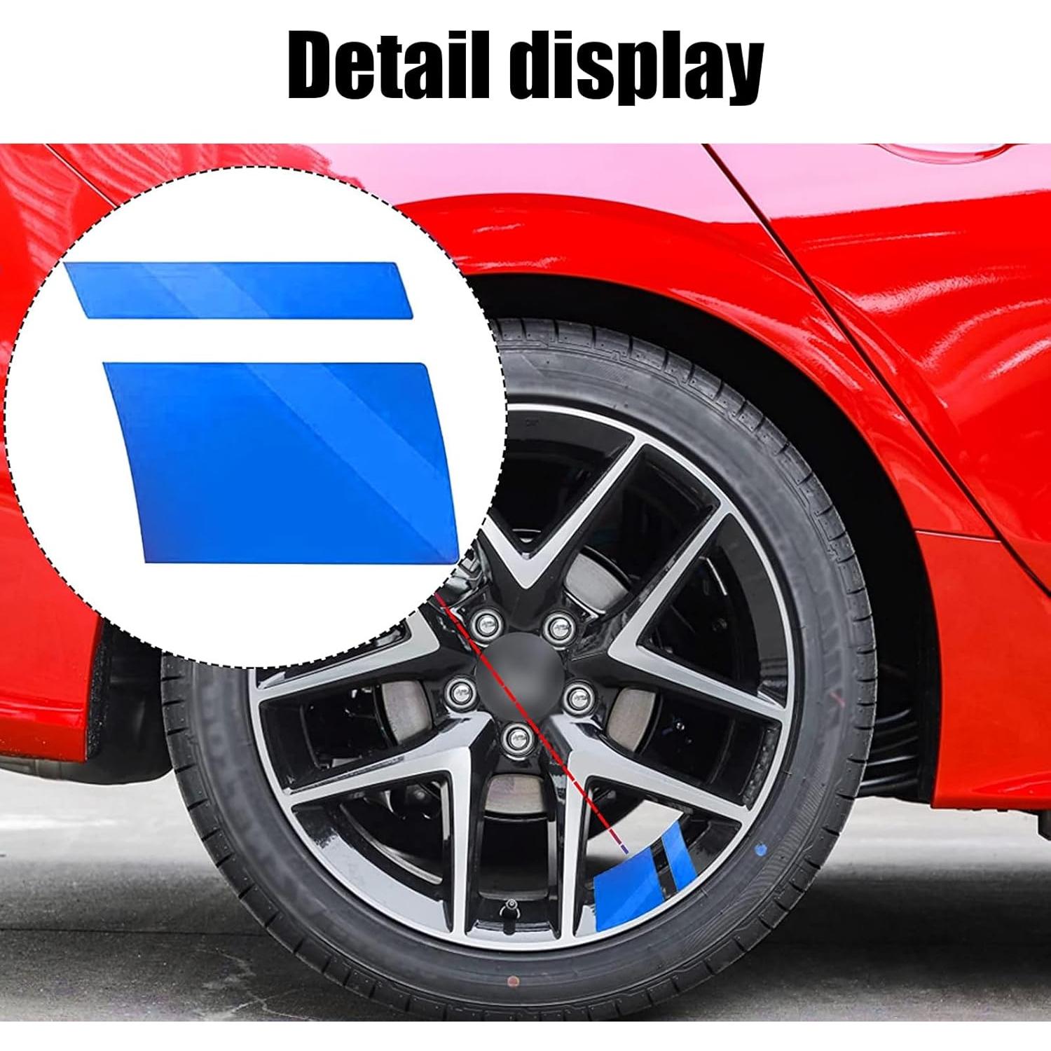 gunhunt 6 PCS Car Reflective Stickers, Wheel Rim Decal Stripes Car Decals, Automotive Decals Hash Stripe Stickers for 18-21 Inch Wheels Tire Rim Safety Decoration Accessories (Blue)
