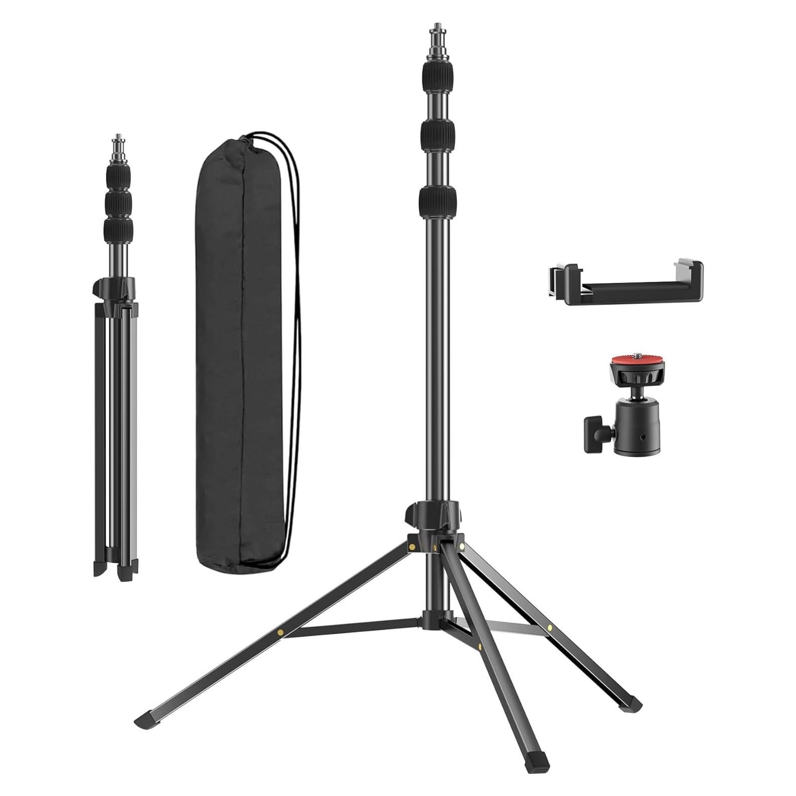 Trípode Ligero LenTok para Luz de Anillo 1.75m Ajustable