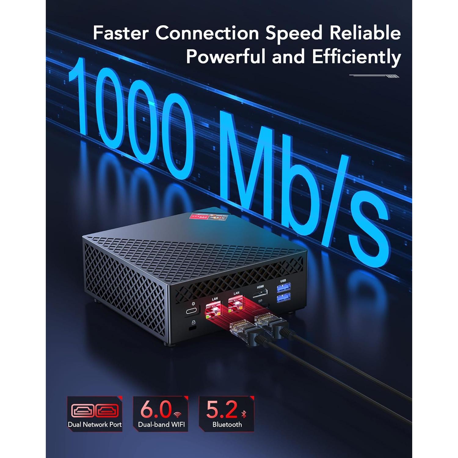 Mini PC KAMRUI AM06PRO Ryzen 7 5800U 16GB 512GB 4K