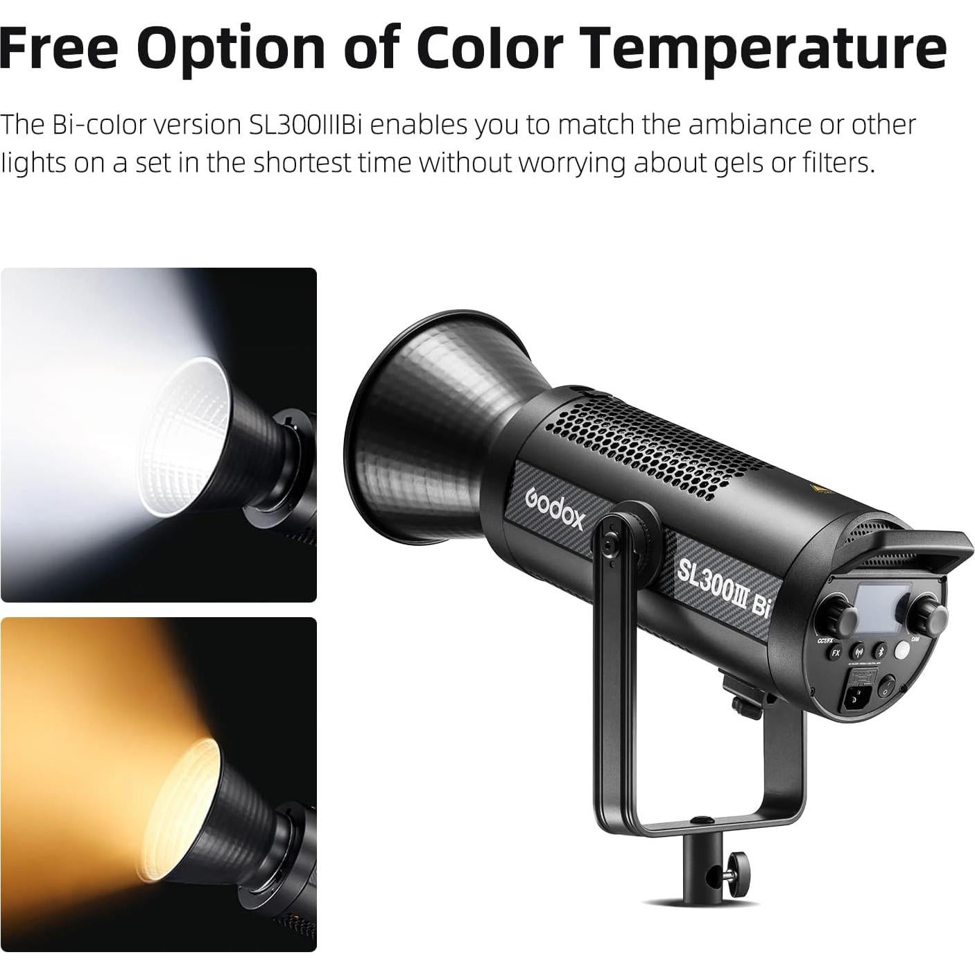 Godox SL300IIIBi 330W Luz LED Ajustable 2800K-6500K