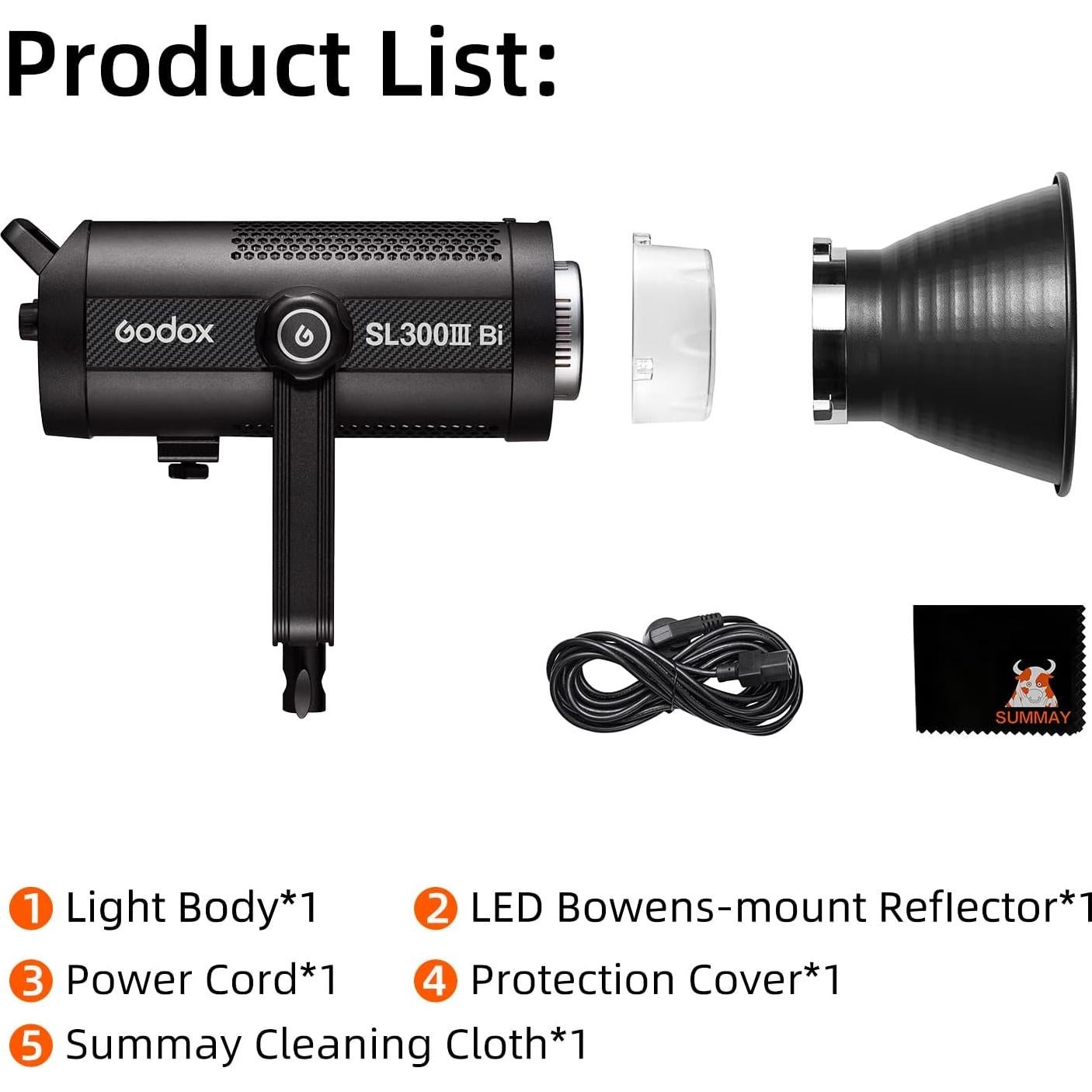 Godox SL300IIIBi 330W Luz LED Ajustable 2800K-6500K