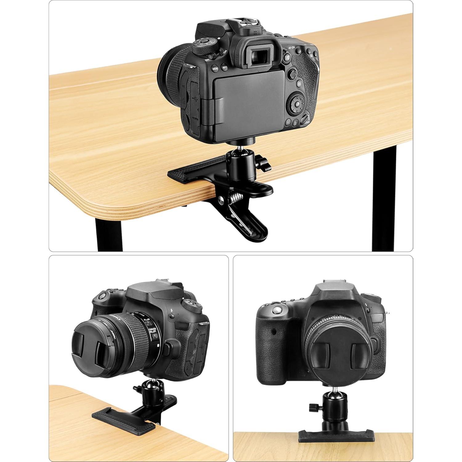 Soporte de Cámara Multifuncional QWORK con Abrazadera y Cabezal 360