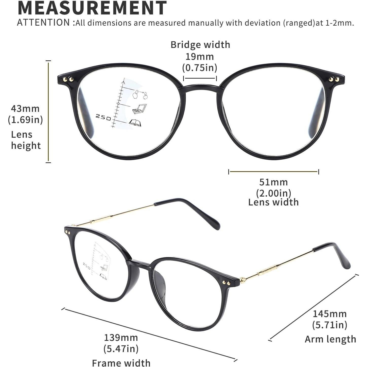 Gafas de lectura progresivas TigerKui - Lentes fotocromáticas y bloqueadoras de luz azul