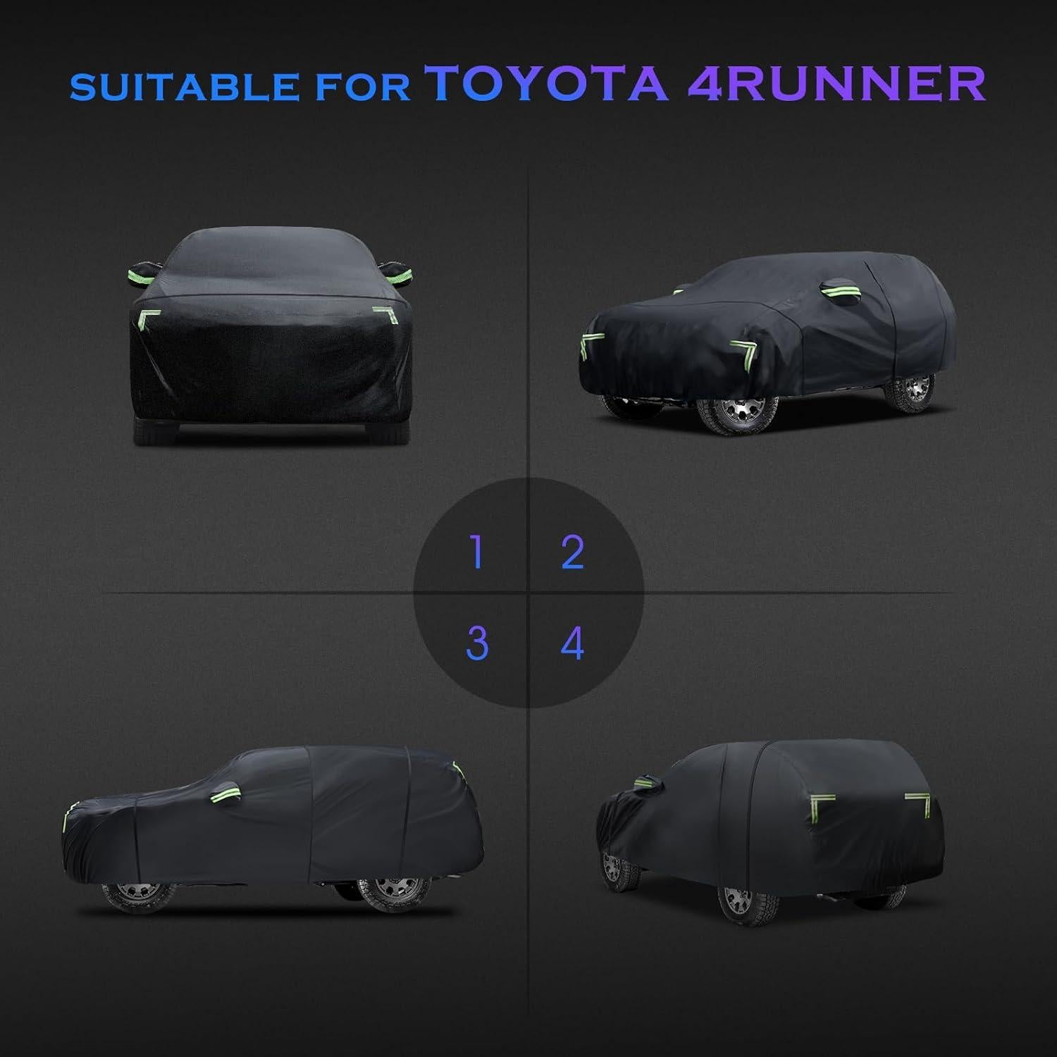 Funda de Coche Qualencey para Toyota 4Runner 1995-2025 6 Capas