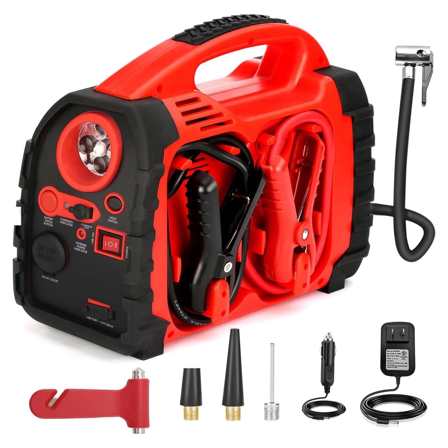 Arrancador de Batería Acetek HH-625C 1000A con Compresor