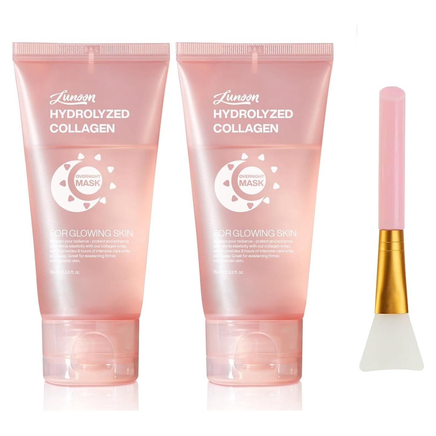 Mascarilla Nocturna de Colágeno JISKG 2 Pcs Hidratante