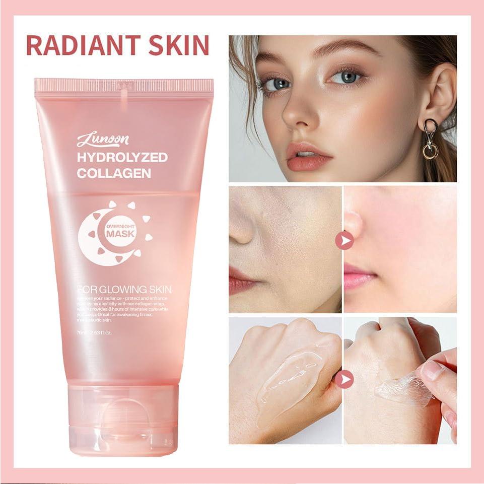 Mascarilla Nocturna de Colágeno JISKG 2 Pcs Hidratante