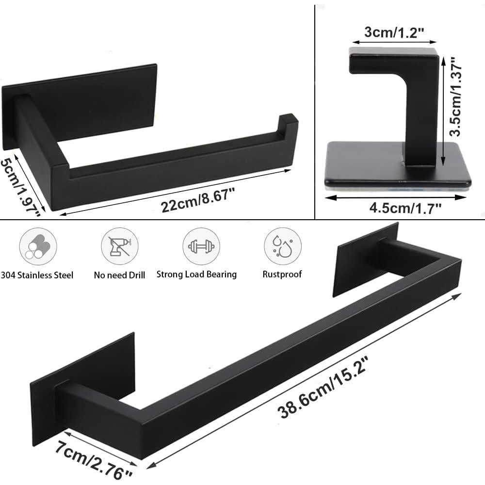 Juego de Accesorios de Baño Vanloory 5 Piezas Acero Inoxidable