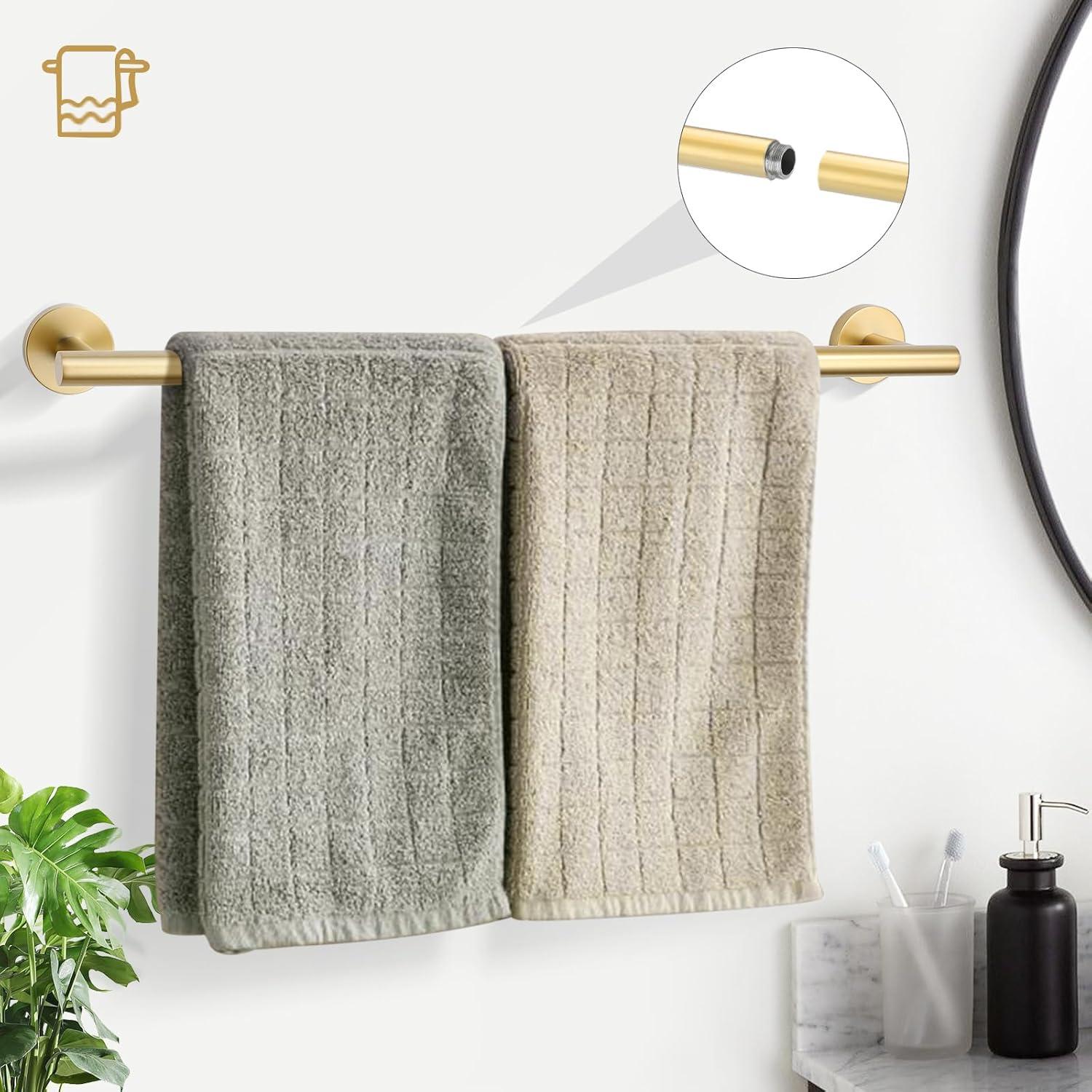 Juego de Accesorios de Baño TURS Oro Cepillado 5 Piezas