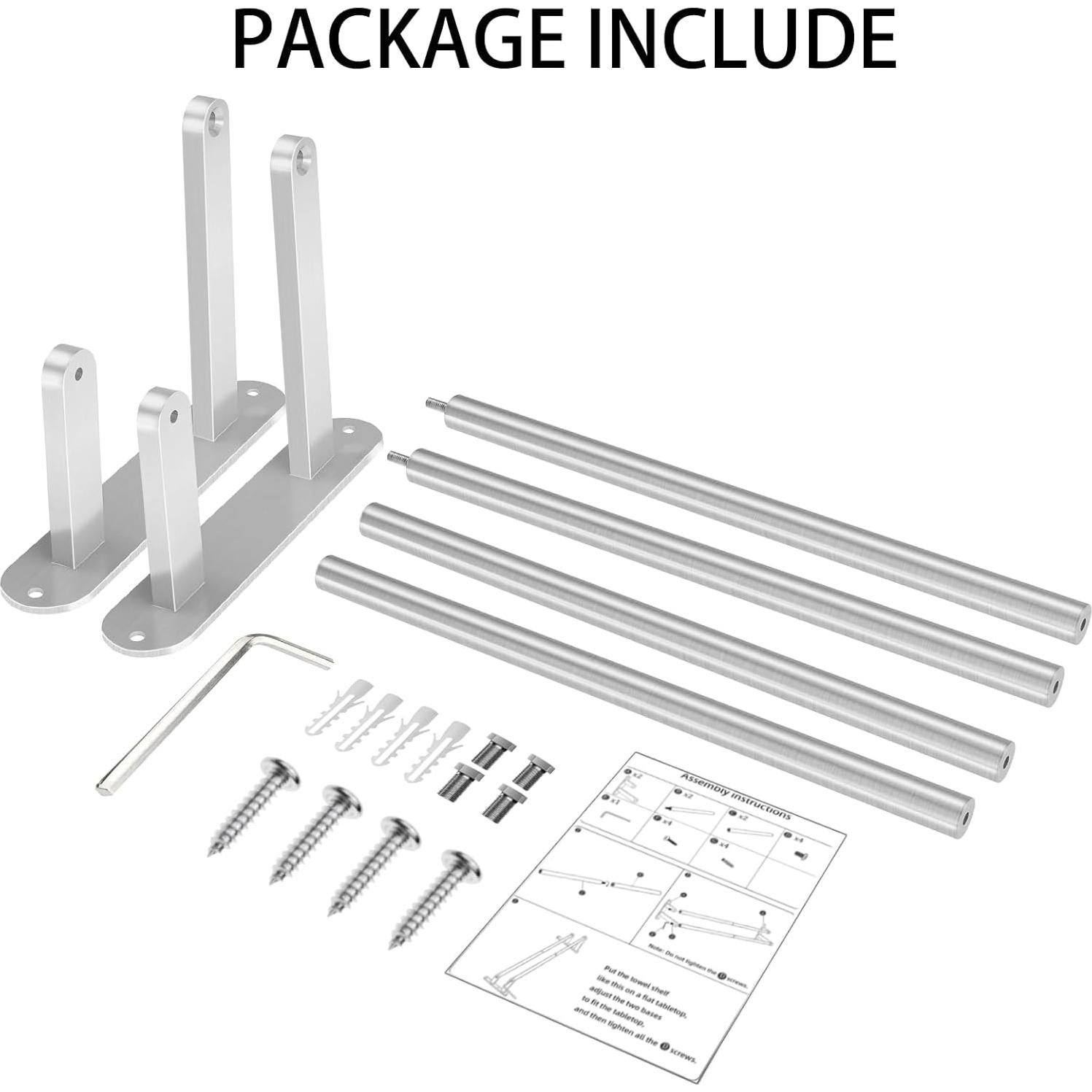 Soporte para Toallas XEENEW Doble 60 cm Acero Inoxidable