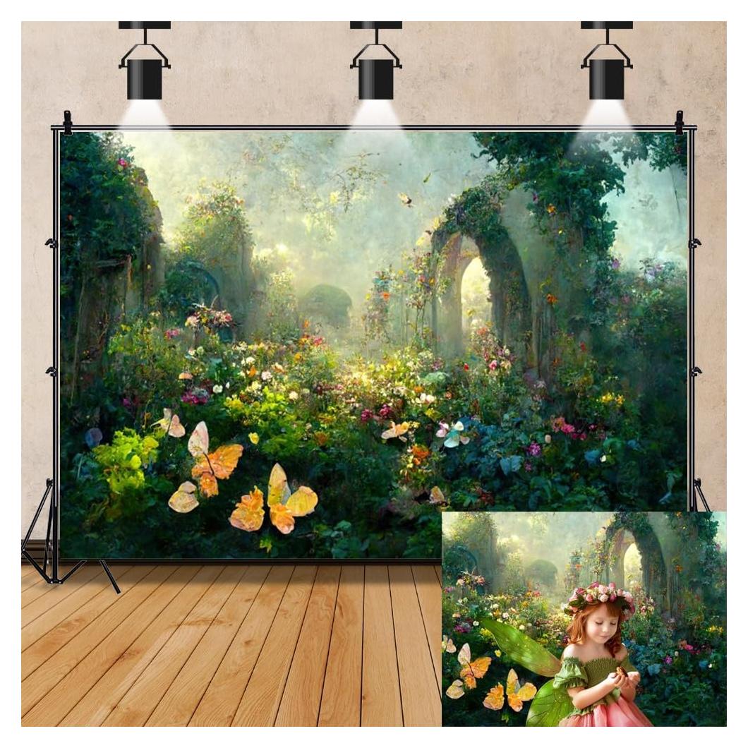 Fondo de Fotografía de Bosque de Cuento de Hadas 2.5x1.8m OFILA