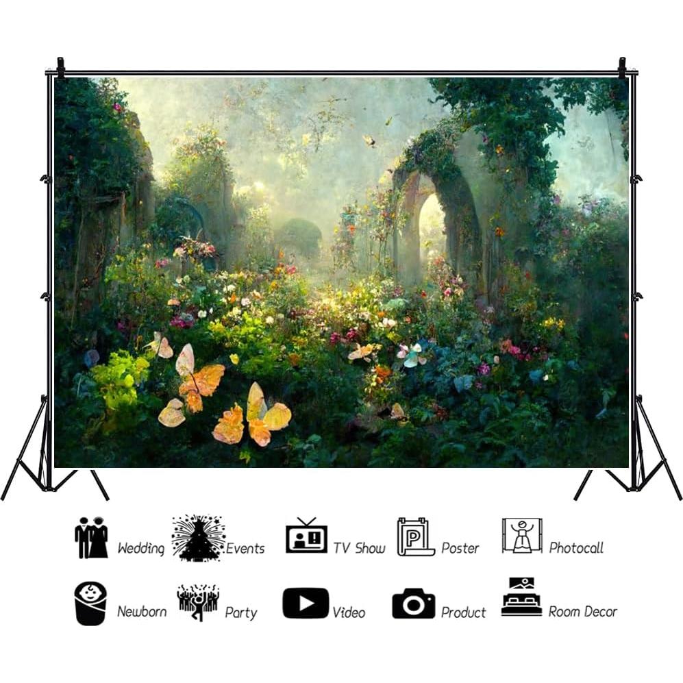 Fondo de Fotografía de Bosque de Cuento de Hadas 2.5x1.8m OFILA