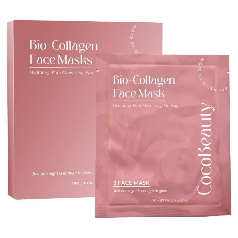 Mascarilla Facial de Colágeno CocoBeauty 16 Pcs Hidratante