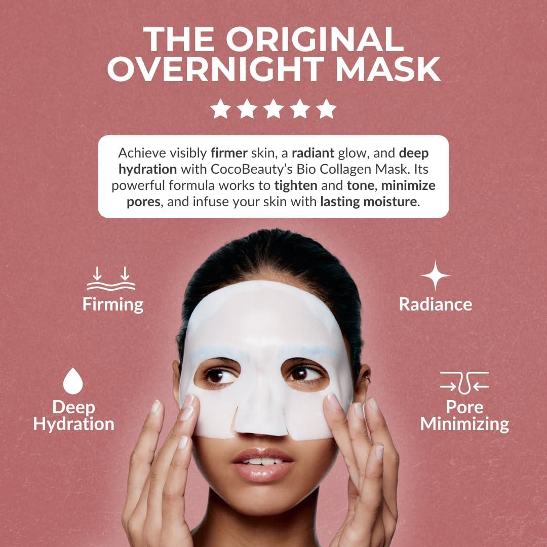 Mascarilla Facial de Colágeno CocoBeauty 16 Pcs Hidratante