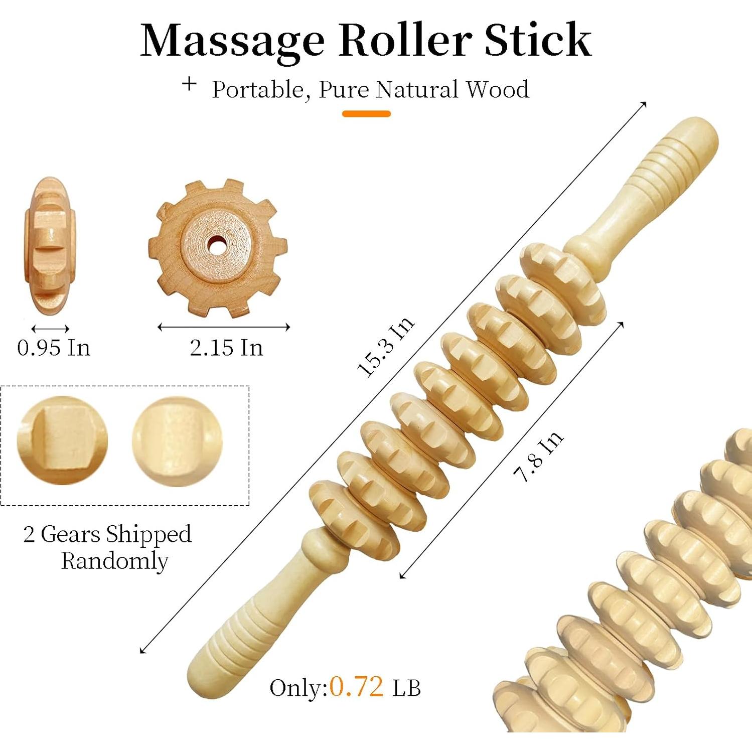 Rodillo de Madera Apoi1 para Masaje y Drenaje Linfático