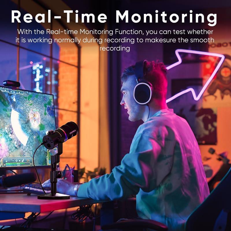 Micrófono USB Inalámbrico Comica EJoy D10 PRO - 45H Batería, RGB