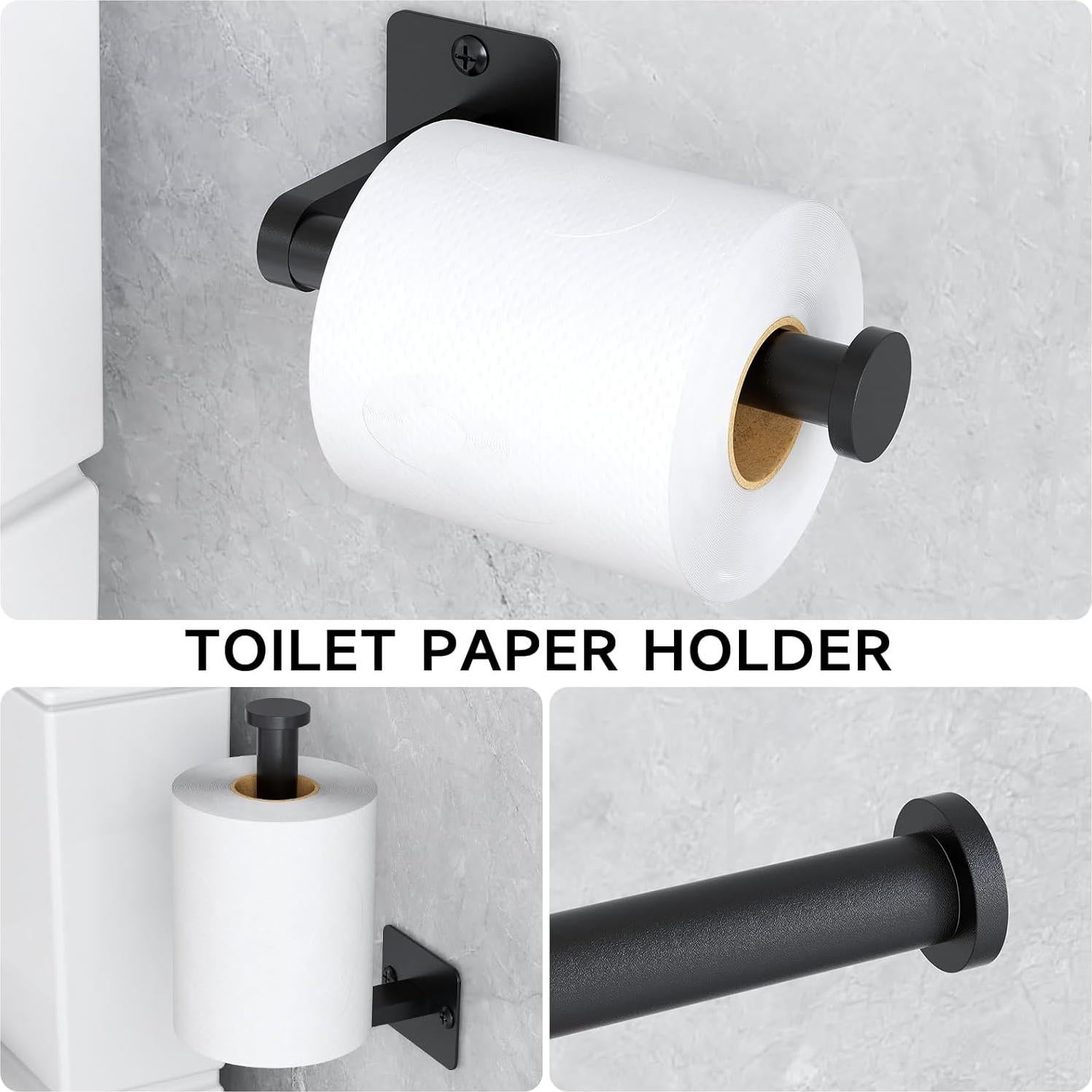 Juego de Accesorios de Baño KLJKPA 4 Piezas Negro Mate