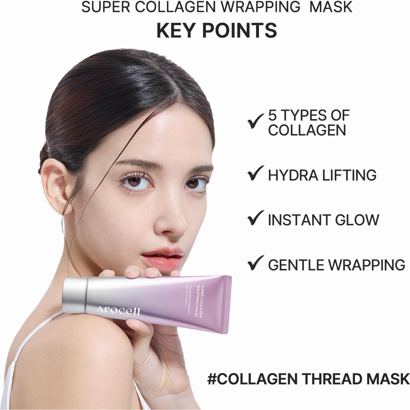 Mascarilla Facial AROCELL Super Collagen 100g Hidratante