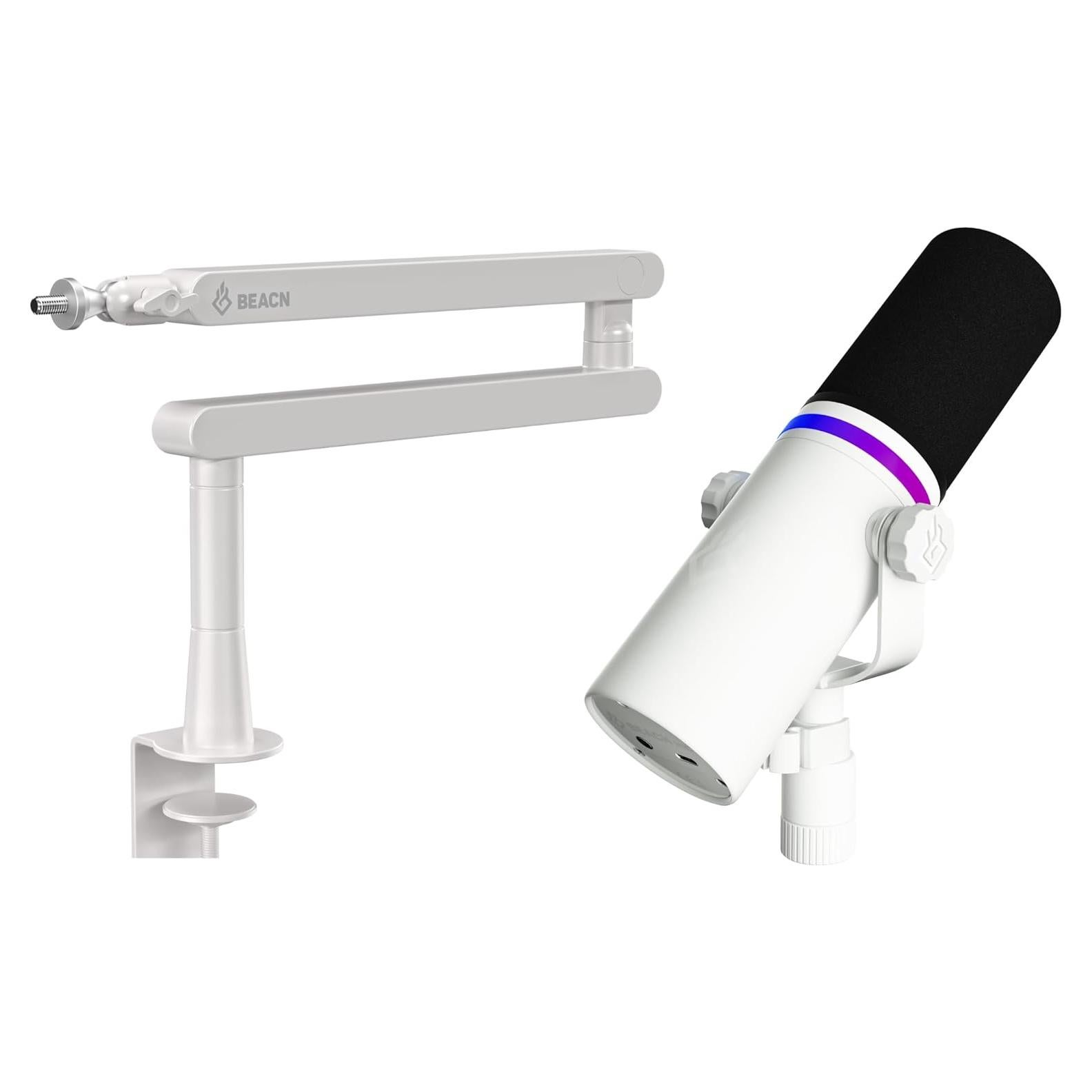 Micrófono Dinámico USB BEACN Light para PC con Soporte Ajustable