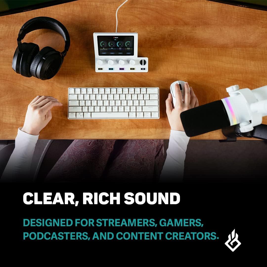 Micrófono Dinámico USB BEACN Light para PC con Soporte Ajustable