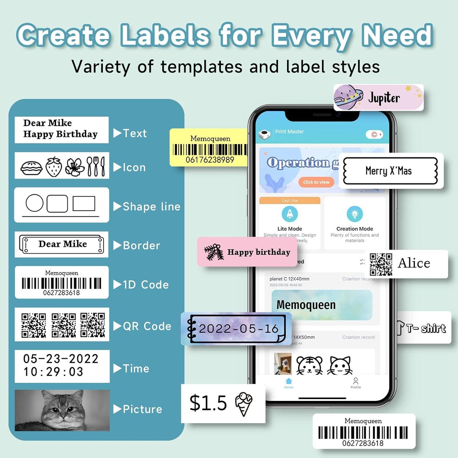 Etiquetadora Portátil Phomemo D30 Bluetooth Verde - Sin Tinta