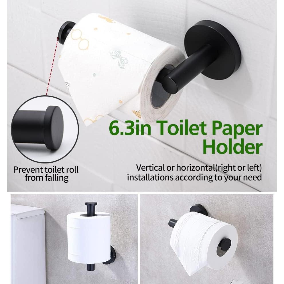 Juego de Accesorios de Baño RUBY.Q 10 Piezas Negro Mate